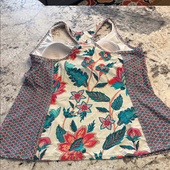 Floral Racerback SwimTop - Picture 2 of 4